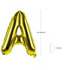 Gold Letter “A” Balloons 16 Inch, Mylar Foil Letter Alphabet, Hanging, Reusable for girls boys adults Birthday,Surprise,Wedding, Celebration, Sports Party Event Decoration Supplies