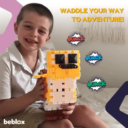 BEBLOX Building Blocks Duck Set - Building Toys for Kids Ages 4-8 - Learning & Educational Fun Stem Toys - Birthday Gifts for Boys & Girls Age 4 5 6 7 8 9 10 11 & 12 Year Old Toys