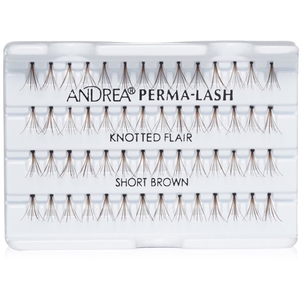 Andrea Permalash Individual Lashes - Flair Short Brown, 56-Count (Pack of 4)