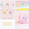 Kichvoe 30 Pcs Doll Bottle Set Miniature Mini Bottle Plastic Mini Milk Bottle Dollhouse Feeding Bottle Novelty Tiny Candy Jar for Baptism DIY Craft