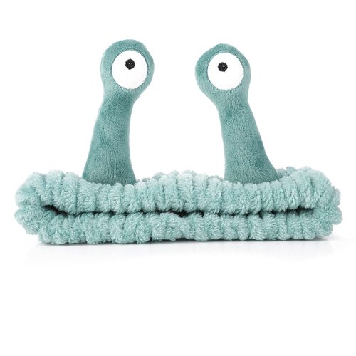 Molain Face Wash Headband, Palm and Snail Spa Hair Bands Makeup Headbands Women Cartoon Cute Coral Fleece Elastic Headband Creative Hair Accessories for Washing Face Shower Sports Beauty Skincare (Green)