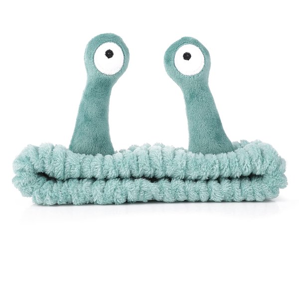 Molain Face Wash Headband, Palm and Snail Spa Hair Bands Makeup Headbands Women Cartoon Cute Coral Fleece Elastic Headband Creative Hair Accessories for Washing Face Shower Sports Beauty Skincare (Green)