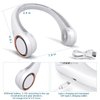 CIVPOWER Neck Fan: Portable Personal Neck Cooling Rechargeable Bladeless Fan - Hands Free 3 Speed 4000 mAh Battery USB Operated Wearable Headphone Design - for Men Women Outdoor Indoor White