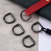 HINZIC 4 Pack D Ring Spring Key Hooks Keyring Clip Buckles Clasp Clamps for Belt Backpacks Handbag Purse Strap- Black