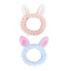 NT-ling 2 PACK Wash Headband, Bunny SPA Skin Care Hairlace, Soft Facial Headband Head Wrap,Rabbit Ear Makeup Washing Face Shower Bath Bands Hair Accessories,Easter Cosplay Costume (Blue+Pink)
