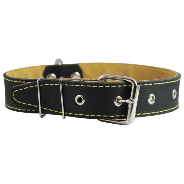 Real Thick Leather Dog Collar 16"-22" Neck Size, 1.5" Wide, Amstaff, Pitbull