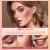 KWOLYKIM 2 Colors Liquid Blush and Highlighter, Dewy Cheek Tint Silky Smooth Cream Blush, Multi-Use Shimmer Luminizers Body Glitter Pearl White Highlighters stick Makeup