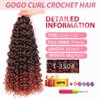 GoGo Curl Crochet Hair 12Inch 7Packs Deep Wave Synthetic Braiding Hair Extensions Curly Crotchet Hair for Black Women (12 Inch (Pack of 7), 1B/350#)
