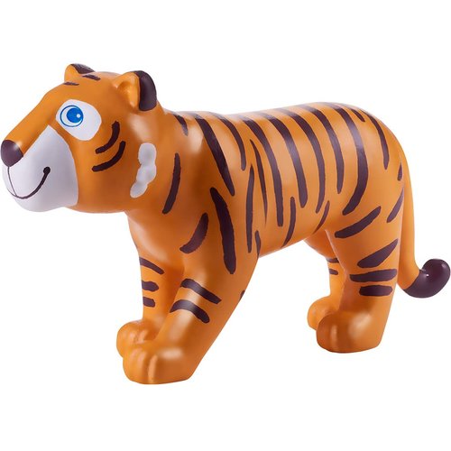 HABA Little Friends Tiger - 4" Chunky Plastic Zoo Animal Toy Figure