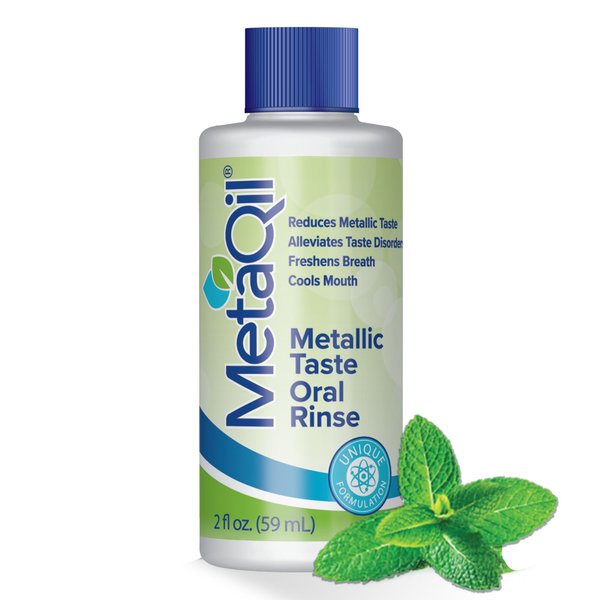 MetaQil Oral Rinse, Proven to Relieve Metallic, Bitter and Other Taste Disorders, Made from Natural Ingredients, Cools and Freshens Breath, Travel-Friendly Bottle, 1 Count