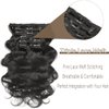 Clip In Hair Extensions Real Human Human Hair Jet Black Hair Clip Ins for Black Women Human Hair Remy Seamless Clip In Hair Extensions Urbeauty Wavy Clip Ins Body Wave Virgin Hair Extensions