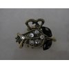 small mini metal jeweled antique bronze hair claw clip Set E (Primary color: Brown)