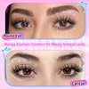 calphdair Natural Lash Clusters with Bottom Lashes DIY Wispy Cluster Eyelash Extensions C Curl Individual Lashes 11-13mm Short Eyelash Clusters Manga Cluster Lashes with Bottom Lash Extension 164pcs