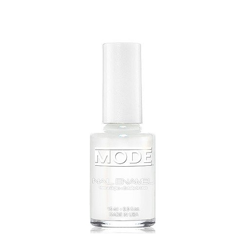 MODE Nail Enamel Shade #156 Bright White with a Cream Finish - Long Wear, High Gloss, Chip Resistant, No Cruelty Vegan Salon Nail Polish Made in the Beautiful USA, 0.50 fl oz