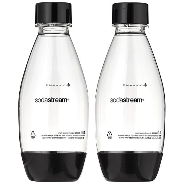 SodaStream 0.5L Slim Black Carbonating Bottles (Pack of 2)