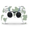 ZOOMHITSKINS Compatible with PS5 Controller Skin, Vinyl for Durable & Fit, Cute Cow Skin Green Olive Pastel Milky Lovely, Easy to Use, Bubble-free, Precisely Cut