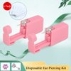 Ear Piercing Kits,Body Piercing Kits,6 Pack Disposable Self Ear Piercing Gun Tool with 5mm Cubic Zirconia Stud Earrings (Pink)