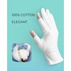 ANSMIO 2 Pairs Cotton Gloves Touchscreen, White Gloves for Dry Hands, Cotton Gloves for Sleeping, Moisturizing Night Gloves, White Gloves 100% Cotton, Size M (2 Pairs)
