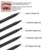 6pcs/pack Brow Pencil Set Pull Cord Peel-off Eyebrow Pencils Waterproof Long Lasting Microblading Eyebrow Pen for Marking, Filling, Outlining (Brown)
