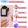 Vettsy Solid Nail Tips Glue Gel for Press on Nails Diamond Rhinestone Gel Super Adhesive Acrylic Fake Nail Tips Strengthen Natural Nails Beginners Art DIY Home Professional Gel Salon UV Cured (10g)