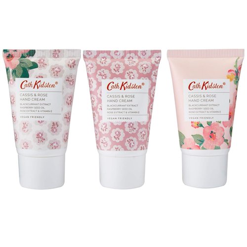 Heathcote & Ivory Cath Kidston Cassis & Rose Cottage Floral Hand Cream Trio 30ml Each