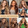 Wear and Go Glueless Wigs Human Hair Pre Plucked Pre Cut 5x5 HD Transparent Lace Closure Wigs Human Hair 180% Density P4/27 Highlight Ombre Body Wave Lace Front Wigs Human Hair 18 Inch