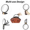 Martvex 1x 30x Magnifying Travel Mirror, Hand Mirror with Handle - Double Side Hand Held Mirror with 1x30x Magnification & Foldable Handle, Portable Travel Makeup Hand Mirror for Women (Black)