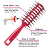 Hair Brush for Blow Drying for Pro [ Made in Japan ] Quick Dry 9 Row Hair Styling Brushes for Separating, Shaping and Defining Curls, Vented Hair Brush Detangler for Women and Men (Red)