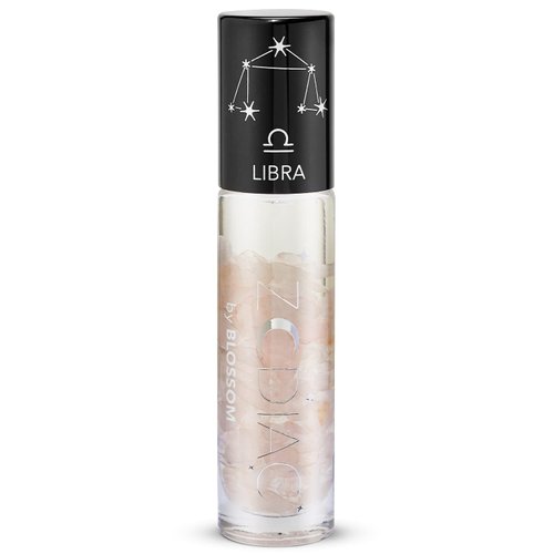 Blossom Zodiac Sign Vanilla Scented Moisturizing Roll-On Lip Gloss with Crystals, Made in USA, 0.20 fl. oz./5.9ml, Libra