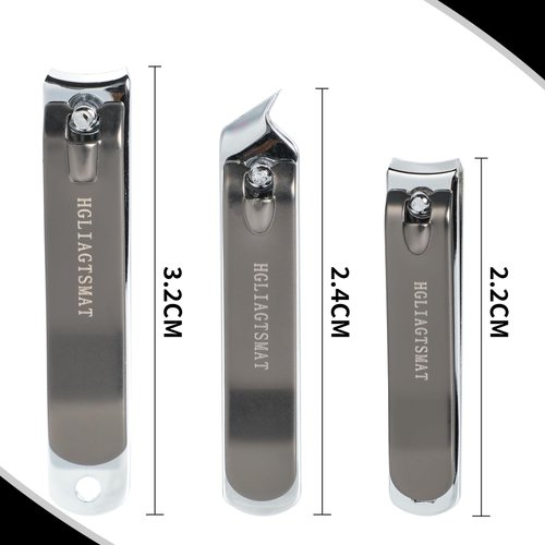 Hgliagtsmat Nail Clipper Set,Premium Stainless Steel Fingernail and Toenail Clipper Cutters Sharp Effortless Nail Clippers Set for Men & Women