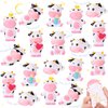 Jenaai 48 Pcs Cute Rubber Cows Bulk Squeak Floating Cow for Kids Bath Toys Rubber Animals Swimming Shower Bathtub Toy Favors for Party Baby Shower Pool Car Dashboard Decor Carnival Gift
