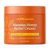 Wild Naturals Manuka Honey Relief Cream with Aloe Vera for Eczema - Manuka Honey Cream for Dry Skin and Redness - Face, Hand & Body Moisturizer for Sensitive Skin - Manuka Honey Face Cream & Lotion