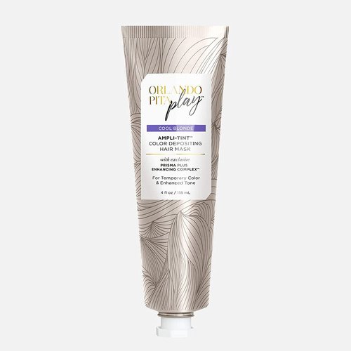 ORLANDO PITA PLAY Ampli-Tint Color Deposit Hair Mask, Temporary Hair Color Treatment that Revives Hair Color, Adds Shine, & Prevents Fading, Cool Blonde, 4 Fl Oz.