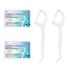 Tumhorn Dental Floss Picks, Oral Care Dental Flossers, Travel Floss Picks for Teeth Cleaning, Portable Case Toothpicks Sticks 100 Count (2 Boxes)