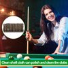 5 Set Billiards Pool Table Rail Brush Cleaning Tools Pool Table Brush Set with 8 Pool Cue Chalk Cubes Cloth 8 Slip on Pool Cue Tip for Wooden Kit of Billiard Accessories (Wood Color)