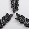 Teyglen 3pcs Bridal Black Crystal Hair Pins Rhinestone Hair Pieces Bride Wedding Hair Accessories Vintage Black Rhinestone Hair Pins for Women Halloween Party Prom (Black)