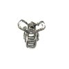 Small oval dark silver metal gray crystal pearl hair claw clip