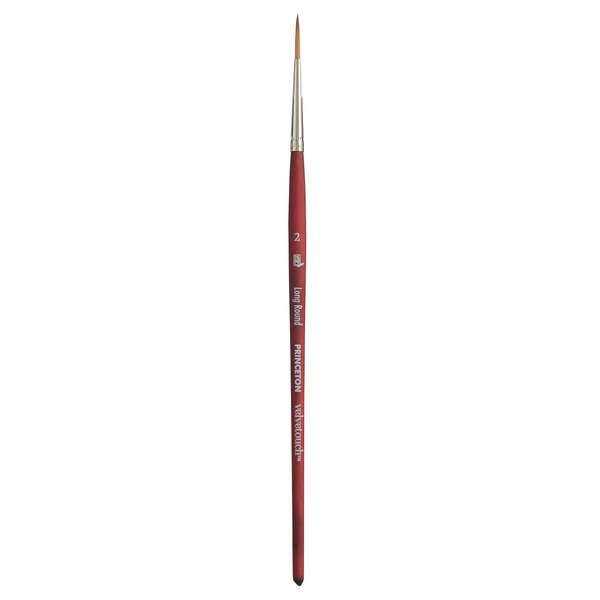 Princeton Velvetouch, Series 3950, Paint Brush for Acrylic, Oil and Watercolor, Long Round, 2