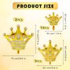 16 Pcs Crown Balloons,Gold Crown Foil Balloons Crown Shape Balloons Gold Anniversary Balloons for Christmas Birthday Party Baby Shower Wedding Bridal Shower Princess Themed Party Supplies