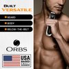 Orbs™ V2 Electric Groin Hair Trimmer for Men w/Two Speeds, Premium Ball & Body Groomer Shaver for Men, Fully Waterproof Mens Trimmer w/Replaceable Ceramic Blade Heads, 90 Min Battery Life