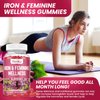 Iron & Hormone Balance for Women Gummies, 40mg Iron Supplement Anemia with multivitamin for Women, Zinc, Selenium, Iodine - for Iron Deficiency - Natural Hormonal Support for PMS, Vegan 60 Count