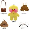 FULAI Yellow Duck Stuffed Animal Toy,Soft Plush Toy for Kids Girls DIY Hugglable Plush Stuffed Toy with Cute Headband and Costume Best Gifts for Birthday.（12inch/30cm