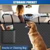 WoofKnows Dog Car Seat Cover for Back Seat Dog Seat Cover with Storage Pocket Dog Hammock Protects Against Dirt Dog Seat Covers for Cars Scratch Prevention Fits for SUVs and Trucks 54"x 58", Black