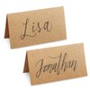 Juvale 200 Pack Kraft Paper Place Cards for Table Setting - Blank Name Cards for Wedding Reception, Baby Shower, Table Numbers (3.5 x 2 In, Brown)