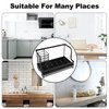 ODesign Sink Caddy,Kitchen sink Organizer Caddy Holder with Drain Pan Sponge Scrubber Brush Kitchen Caddy for Countertop Sponge Holder for Kitchen Sink,SUS304 Stainless Steel Rustproof - Black