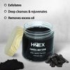 Men's Charcoal Exfoliating Body Scrub, Face & Body Wash Scrub, Deep Cleansing Facial Scrub for Men Women with Natural Exfoliants, Natural Organic Paraben Free Bath Scrubs (300g)