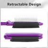 TOSAMZOO 3PCS Folding Travel Hair Brush with Mirror, Mini Comb/Wet Brushes, Compact Purse Pocket Hair Massage Combor for Women and Girls
