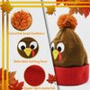 DINESIL Thanksgiving Turkey Beanie Hat, Cute Turkey Beanie Cap Pom Pom Turkey Knitted Hats for Kids Women and Man Thanksgiving Party Cosplay Dress Up Party Decorations Accessory