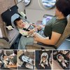 Baby Airplane Bed, Baby Travel Essentials for Flying, Toddler Airplane Seat Extender Must Haves, Plane Portable High Chair Harness Seat for Infant (Gray)