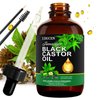 120ml Jamaican Black Castor Oil, Organic Body Massage Castor Oil, Castor Oil Organic Cold Pressed Unrefined, Hair Treatment Oil for Eyelashes, Eyebrows Growth, Skin Moisturizer